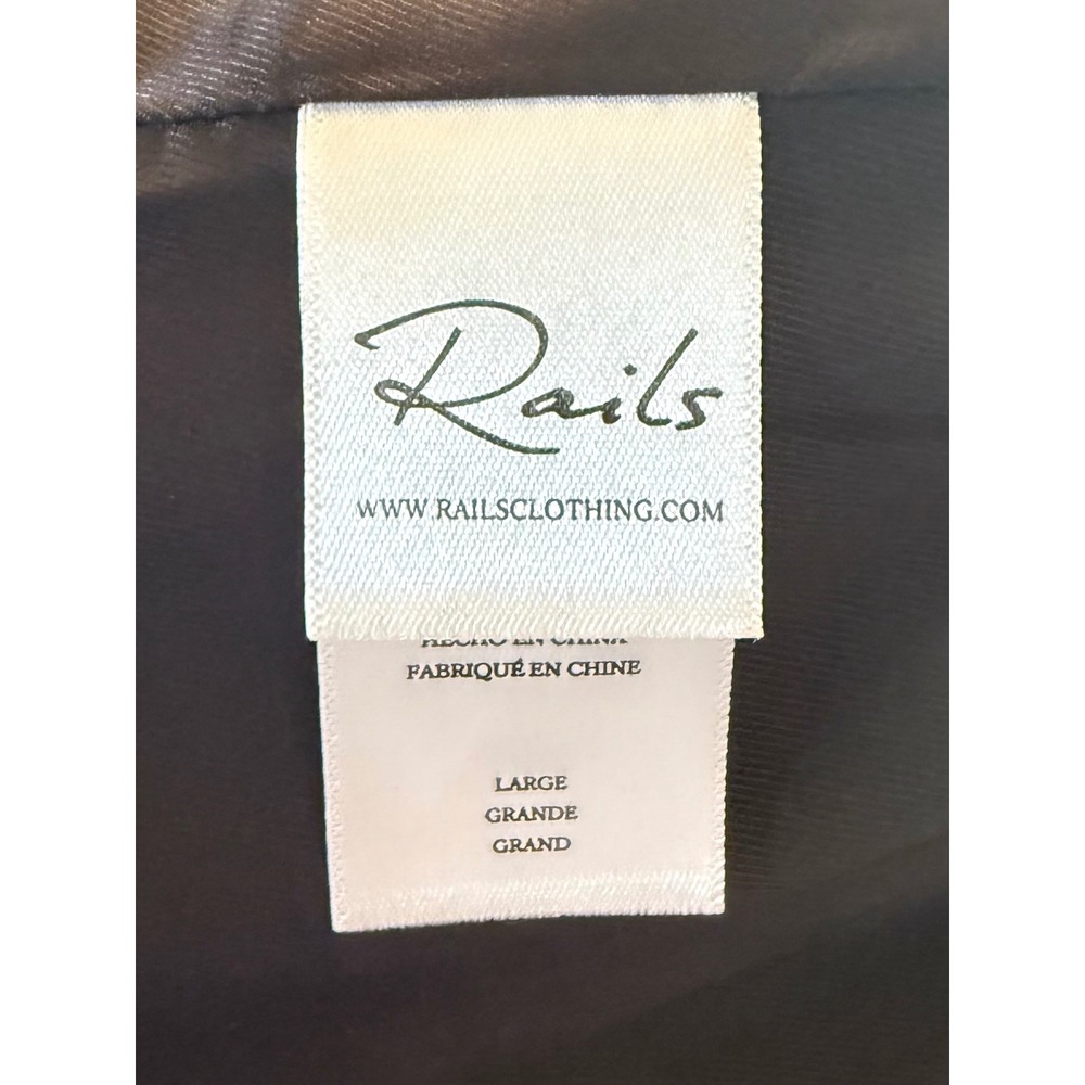 Rails JAC Charcoal Pinstripe Blazer Double Breasted‎ Large NWT Damaged - Picture 6 of 7
